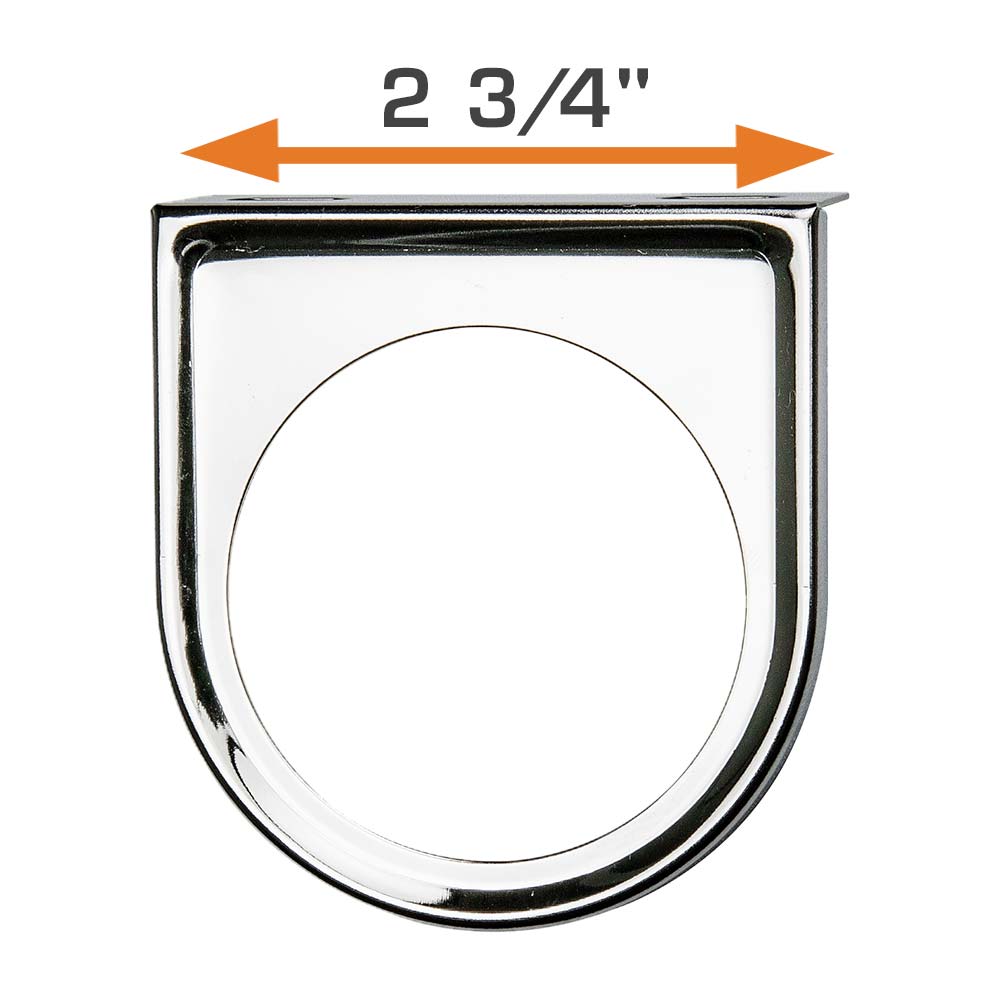 GlowShift Universal Chrome Single Gauge Under Dash Mounting Bracket Pod